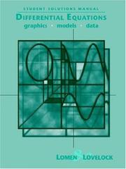 Cover of: Differential Equations: Graphics, Models, Data