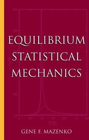 Cover of: Equilibrium statistical mechanics