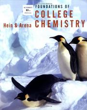 Cover of: Foundations of college chemistry.
