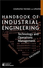 Cover of: Handbook of Industrial Engineering: Technology and Operations Management