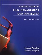 Cover of: Essentials of risk management and insurance by Emmett J. Vaughan