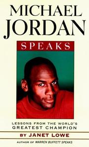 Cover of: Michael Jordan Speaks by Janet Lowe