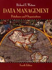 Cover of: Data management by Richard Thomas Watson
