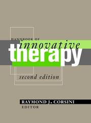 Cover of: Handbook of Innovative Therapy by Raymond J. Corsini