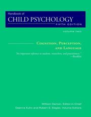 Cover of: Cognition, Perception, and Language, Volume 2, Handbook of Child Psychology