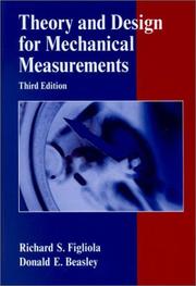 Cover of: Theory and Design for Mechanical Measurements, 3rd Edition by R. S. Figliola, Richard S. Figliola, Donald E. Beasley, Richard S. Figliola, Donald E. Beasley
