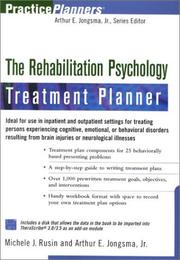 Cover of: The Rehabilitation Psychology Treatment Planner