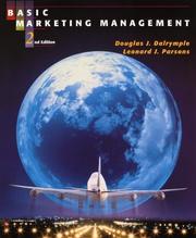 Cover of: Basic marketing management by Douglas J. Dalrymple
