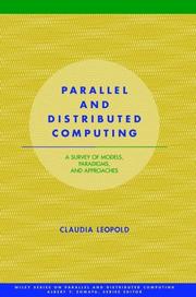 Cover of: Parallel and Distributed Computing: A Survey of Models, Paradigms and Approaches