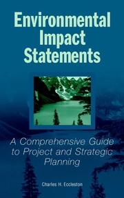 Cover of: Environmental Impact Statements: A Comprehensive Guide to Project and Strategic Planning