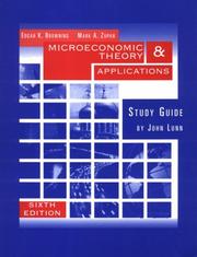 Cover of: Microeconomics Theory and Applications