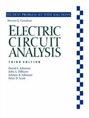 Cover of: Electric Circuit Analysis, 3rd Edition by David E. Johnson undifferentiated, Johnny R. Johnson, John L. Hilburn, Peter D. Scott