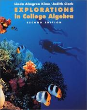 Cover of: Explorations in college algebra by Linda Almgren Kime
