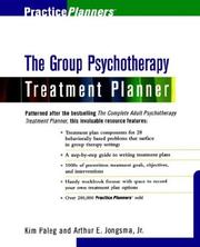 Cover of: The Group Therapy Treatment Planner (Practice Planners)