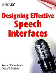 Cover of: Designing effective speech interfaces