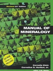 Cover of: Manual of Mineralogy by Cornelis Klein
