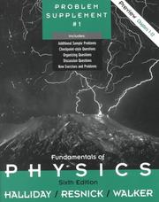 Cover of: Fundamentals of Physics, Part 1, Chapters 1 - 12, Problem Supplement No. 1 by David Halliday, Robert Resnick