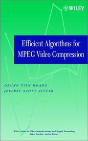 Cover of: Efficient algorithms for MPEG video compression