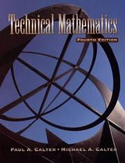 Cover of: Technical Mathematics, Fourth Edition by Michael A. Calter, Paul A. Calter