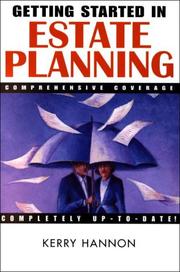 Cover of: Getting started in estate planning