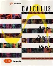 Cover of: Calculus, Early Transcendentals Brief Edition by Howard Anton, Stephen Davis, Irl Bivens