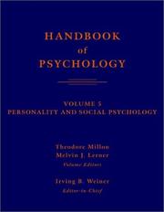 Cover of: Handbook of Psychology, Personality and Social Psychology (Handbook of Psychology) by 