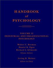 Cover of: Handbook of Psychology, Industrial and Organizational Psychology (Handbook of Psychology)