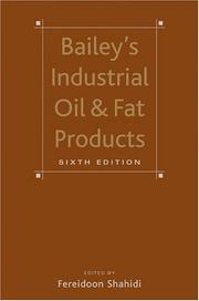 Cover of: Bailey's Industrial Oil and Fat Products