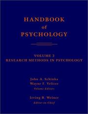 Handbook of psychology cover