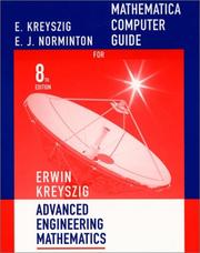 Cover of: Mathematica Computer Manual to accompany Advanced Engineering Mathematics, 8th Edition (Advanced Engineering Mathematics) by Erwin Kreyszig