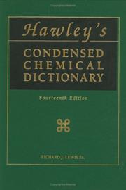 Cover of: Hawley's condensed chemical dictionary
