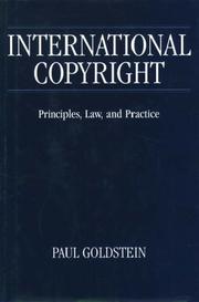 Cover of: International Copyright by Paul Goldstein