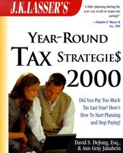 Cover of: J.K. Lassers Year-Round Tax Strategies (J K Lasser's Year-Round Tax Strategies)