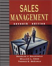 Sales management by Douglas J. Dalrymple, William Cron, William L. Cron, Thomas E. DeCarlo