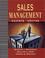 Cover of: Sales management