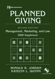 Cover of: Planned Giving: Management, Marketing, and Law
