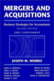Cover of: Mergers and Acquisitions, 2002 Cumulative Supplement: Business Strategies for Accountants