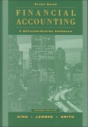 Cover of: Financial Accounting, Study Guide: A Decision-Making Approach