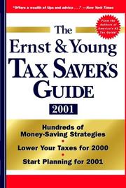 Cover of: The Ernst & Young Tax Saver's Guide 2001 (Ernst and Young Tax Saver's Guide) by Margaret Milner Richardson