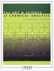 Cover of: The Art and Science of Chemical Analysis