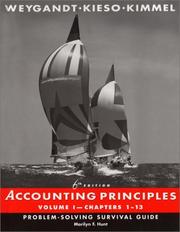 Cover of: Accounting Principles, Chapters 1-13, Problem-Solving Survival Guide | Jerry J. Weygandt