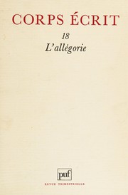 Cover of: L'allégorie