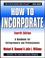 Cover of: How to Incorporate