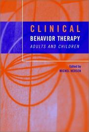 Cover of: Clinical Behavior Therapy: Adults and Children