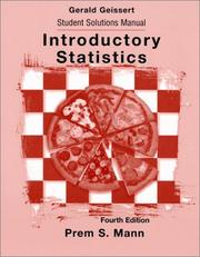 Cover of: Introductory Statistics (Student Solutions Manual)