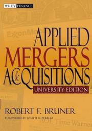 Cover of: Applied Mergers and Acquisitions (Wiley Finance)