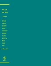 Cover of: Organic Reactions (Volume 56)