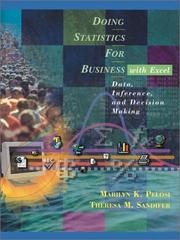 Cover of: Doing Statistics for Business With Excel: Data, Inference and Decision Making