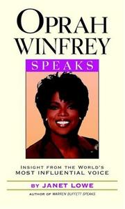 Cover of: Oprah Winfrey Speaks by Janet Lowe