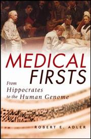 Cover of: Medical Firsts by Robert E. Adler